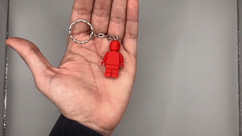 Mini Brick Figure Keychain