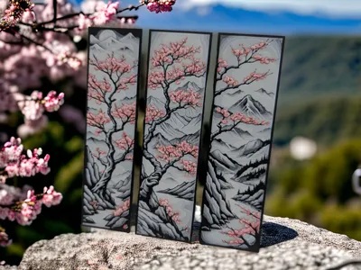 Mount Fuji & Sakura Bookmark · Choose One