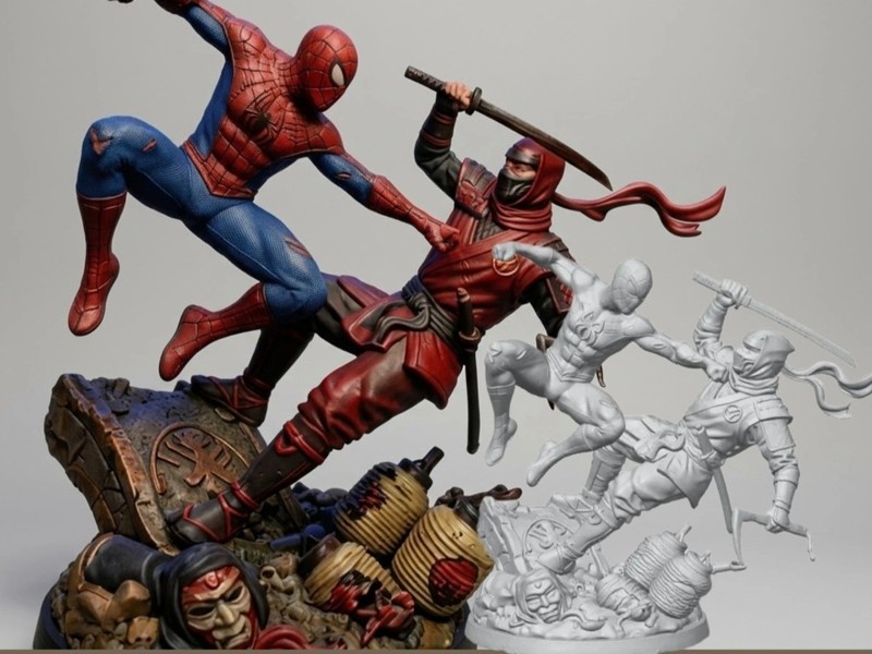 Spider-Man vs Ninja · Unpainted