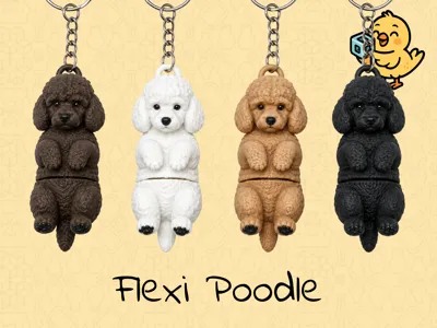Poodle Keychain