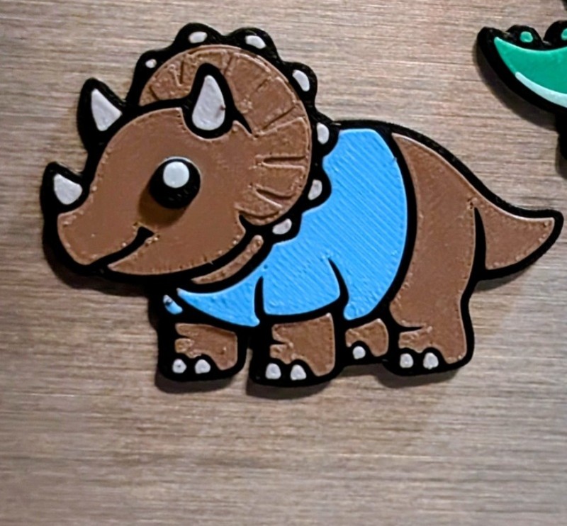 Triceratops Football Magnet