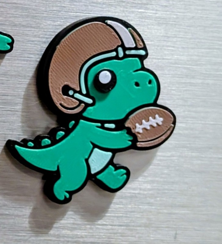 Football Helmet Dino Magnet