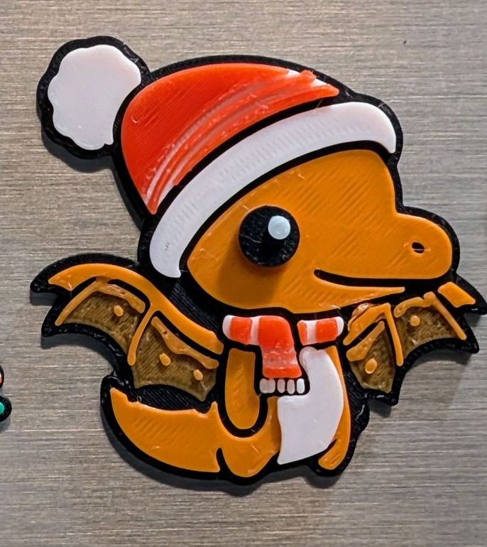 Christmas Pterodactyl Magnet