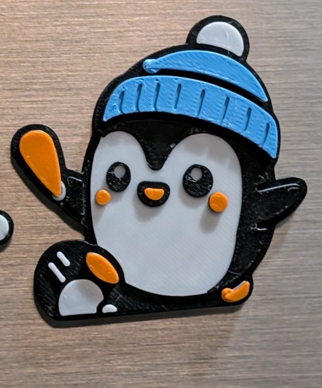 Winter Penguin Magnet